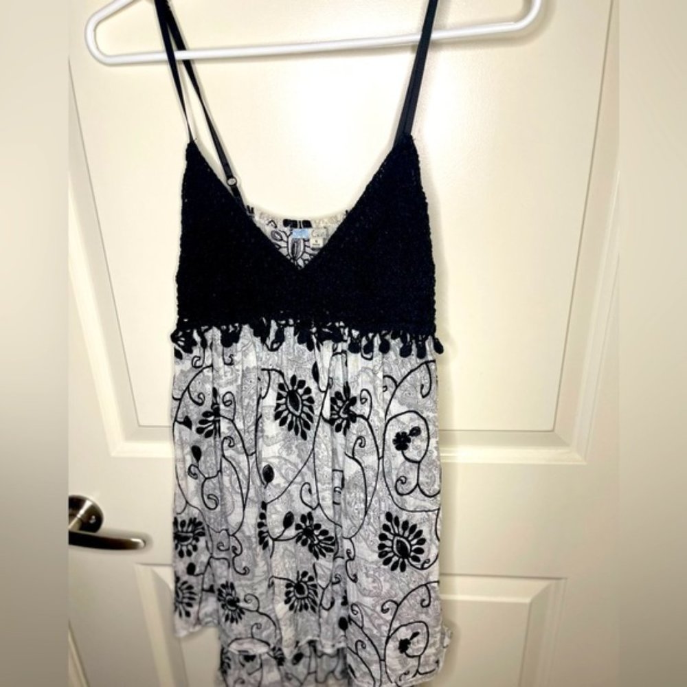 🔵 Crochet Mini Dress